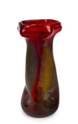 DINO MARTENS (1894-1970) iridescent Murano glass vase in amber and red with multi-coloured finish, for AURELIANO TOSO, circa 1950s, 25cm high.