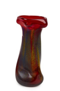 DINO MARTENS (1894-1970) iridescent Murano glass vase in amber and red with multi-coloured finish, for AURELIANO TOSO, circa 1950s, 25cm high. - 2