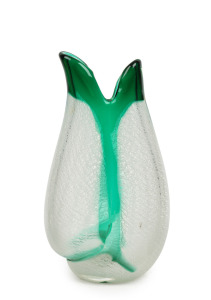 ARCHIMEDE SEGUSO (1909-1999) Merletto Murano glass vase in green, clear and white, for VETRERIA ARTISTICA ARCHIMEDE SEGUSO, circa 1951, 30cm high.