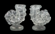 ERCOLE BAROVIER (1889-1974) pair of iridescent Murano glass nautilus vases, for VETRERIA BAROVIER & TOSO, circa 1930, 22cm high.