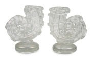 ERCOLE BAROVIER (1889-1974) pair of iridescent Murano glass nautilus vases, for VETRERIA BAROVIER & TOSO, circa 1930, 22cm high. - 2
