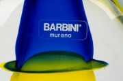 ALFREDO BARBINI (1912-2007) sommerso Murano glass vase with three coloured bands, for VETRERIA ALFREDO BARBINI, circa 1980, engraved "A. Barbini, 35/100" and bearing original label "Barbini, Murano", 16cm high. - 3