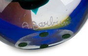 ALFREDO BARBINI (1912-2007) sommerso Murano glass vase with three coloured bands, for VETRERIA ALFREDO BARBINI, circa 1980, engraved "A. Barbini, 35/100" and bearing original label "Barbini, Murano", 16cm high. - 4