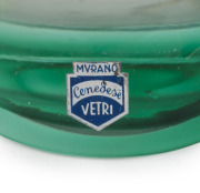 ANTONIO DA ROS (1936-2012) sommerso glass bird statue on green base, for CENEDESE, circa 1960, bearing original paper label "Murano, Cenedese, Vetri", 21cm high. - 3