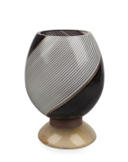 DINO MARTENS (1894-1970) Murano glass table lamp in bianco e nero filigrano canes, for VETRERIA AURELIANO TOSO, circa 1950s, 24cm high.