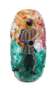 FLAVIO POLI (1900-1984) Murano glass wall sconce with Carnivale applied figure and brass wall mount, for SEGUSO VETRI D'ARTE, circa 1950s, 28cm high overall.