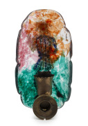 FLAVIO POLI (1900-1984) Murano glass wall sconce with Carnivale applied figure and brass wall mount, for SEGUSO VETRI D'ARTE, circa 1950s, 28cm high overall. - 2