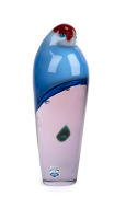 ANTONIO DA ROS (1936-2012), Murano sommerso glass exotic bird in blue with red hood, for VETRERIA CENEDESE, circa 1960, bearing original foil label "Murano Glass, Made In Italy", 23cm high.