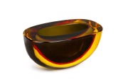 FLAVIO POLI (1900-1984) yellow and red sommerso Murano glass bowl, for SEGUSO VETRI D'ARTE, circa 1950, 7.5cm high, 15.5cm wide. - 2