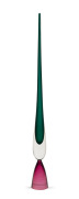 LUCIANO GASPARI (1913-2007) rare tall "Pinnacolo" Murano glass pinnacle sculpture in green sommerso with pink base, for SALVIATI, circa 1960, 53.5cm high.