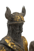 LOREDANO ROSIN (1936-1991) pair of Scavo Murano glass warrior statues, for CENEDESE, circa 1970s, both engraved "Loredano Rosin", 86cm and 88cm high. - 4