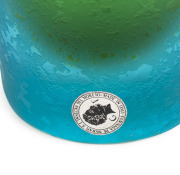 GALLIANO FERRO "Corroso" Murano glass vase in green and ice blue, circa 1960, ​​​​​​​36cm high. - 2