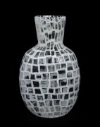 TOBIA SCARPA (1935 - ) "Occhi" white Murano glass vase, for VENINI, circa 1960, 21cm high.