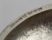WING ONG antique Chinese export silver pierced comport with engraved cherry blossoms, 19th/20th century, twice stamped "WING ONG" with seal mark, 11cm high, 13cm wide, 129 grams. - 2