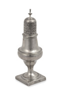A Georgian sterling silver sugar caster, made in London, circa 1807, ​​​​​​​14cm high, 76 grams.