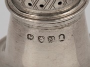 A Georgian sterling silver sugar caster, made in London, circa 1807, ​​​​​​​14cm high, 76 grams. - 2