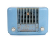 PHILIPS rare blue bakelite case mantle radio, ​​​​​​​18cm high.