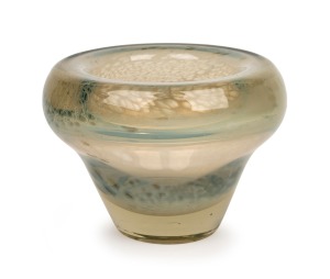 ANDRIES DIRK COPIER (1901-1991) "Unica" Dutch art glass vase for LEERDAM, 1938, engraved "LEERDAM - UNICA, O.457, A.D. COPIER", 15cm high, 21cm diameter.