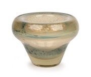 ANDRIES DIRK COPIER (1901-1991) "Unica" Dutch art glass vase for LEERDAM, 1938, engraved "LEERDAM - UNICA, O.457, A.D. COPIER", 15cm high, 21cm diameter.