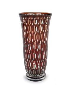 EDWARD HALD (1883-1980) "Graal" Swedish art glass vase for ORREFORS, engraved "ORREFORS, S. GRAAL No.318M, EDWARD HALD", 24cm high.