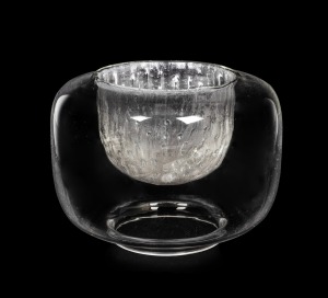 TIMO SARPANEVA (1926-2006) "Finlandia" Finnish art glass bowl, model No. 3374, circa 1968, engraved "TIMO SARPANEVA", 18cm high, 24cm diameter.