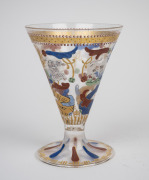 VITTORIO TOSO BORELLA (1878-1915) "Campanile Cup" Murano glass with enamel decoration, for Venice and Murano Glass and Mosaic Co., circa 1912, 13.5cm high. - 2
