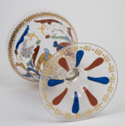 VITTORIO TOSO BORELLA (1878-1915) "Campanile Cup" Murano glass with enamel decoration, for Venice and Murano Glass and Mosaic Co., circa 1912, 13.5cm high. - 4