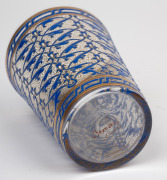 PHILIPPE-JOSEPH BROCARD fine quality antique French glass tumbler with blue enamel and gilt decoration, circa 1870s, signed "Brocard, France". 10cm high. - 3