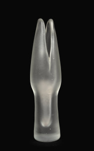 TIMO SARPANEVA (1926-2006) "Hauenleuat" (Pike's Jaws), Finnish frosted art glass vase, model No. 3540, for IITTALA, circa 1951, engraved "TIMO SARPANEVA, IITTALLA", 24.5cm high.