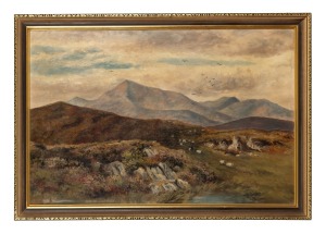 ETHEL BARRETT, In the Highlands, October, 1892, oil on canvas, signed and titled with pencil inscription to stretcher verso, 50 x 75cm, 58 x 84cm overall.