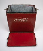 "DRINK COCA COLA" vintage esky drinks cooler, circa 1950's, ​​​​​​​44cm high 42cm wide, 22cm deep. - 2