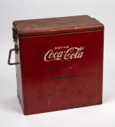 "DRINK COCA COLA" vintage esky drinks cooler, circa 1950's, ​​​​​​​44cm high 42cm wide, 22cm deep. - 3