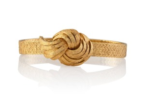 BUCHERER 18ct gold cocktail watch on 18ct gold bracelet housed in original box, 46 grams including movement.