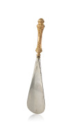 An antique 9ct gold handled shoehorn, 19th century, ​​​​​​​13cm long overall.