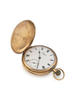 WALTHAM antique American pocket watch in a 9ct rose gold full hunter case, with crown wind movement and Roman numerals, 19th/20th century, ​​​​​​​87 grams including movement.