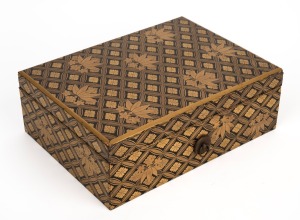 An antique Japanese lacquered box, ornately decorated with gilded highlights, Meiji period, 19th century, A/F, 9cm high, 27cm wide, 20cm deep.