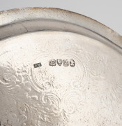 A Georgian style sterling silver salver, made in London, 20th century, 20cm diameter, 396 grams. - 2