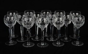 WATERFORD set of fourteen "Sheila" pattern hock wine glasses, circa 2000, 19cm high.