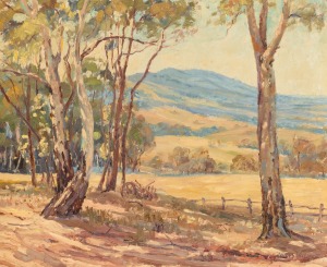 JAMES WILMOT, Western Districts, Victoria, oil on canvas, signed lower right "James Wilmot", 50 x 60cm, 65 x 75cm overall.