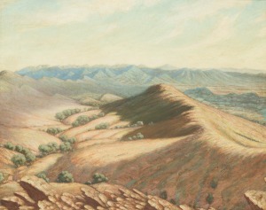 JAMES FERRIES (1875-1951), (Flinders Ranges), oil on canvas, signed verso on the stretcher "Ferries", ​​​​​​​58 x 73cm, 76 x 91cm overall.