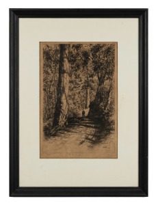 VICTOR COBB (1876-1945), The Road To Allandale, dry point etching, signed and titled in the lower margin, 53 x 35cm, 85 x 63cm overall.