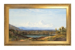 JOHN GULLY (1819-1888), No. 3 Mount Cook, New Zealand, watercolour, signed and dated lower left "John Gully, 1869", title and Dolman & Son framers label verso, 75 x 130cm, 97 x 151cm overall.