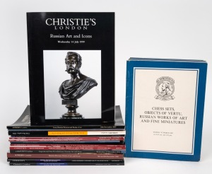 AUCTION CATALOGUES including Russian and Greek Icons and other Russian Items, Christie's and Sotheby's International specialist catalogues 19080s - 2000s, London and New York (approximately 20)