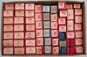 HORNBY DUBLO OO GAUGE 2 and 3 rail system boxed wagons, including sand wagons, goods wagons, coal wagons, petrol wagons, refrigeration vans, advertising etc., all boxed, (59 items).