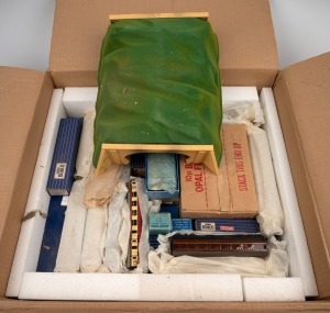 HORNBY DUBLO OO GAUGE 2 and 3 rail system coaches, carriages and wagons, some boxed; together with a tunnel, (qty).
