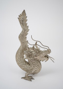 A Thai silver filigree dragon statue, 20th century, 17cm high, 115 grams. - 3