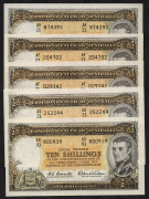 TEN SHILLINGS, 1961 (R.17) Coombs/Wilson, Reserve Bank, (5), VF-Unc.