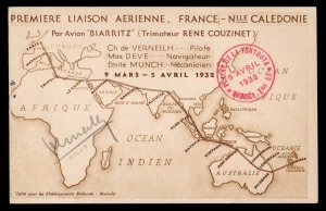 NEW CALEDONIA: The TOM FROMMER Gold Medal Collection of The AIRMAILS OF NEW CALEDONIA 1929 - 1941: A much-admired single frame Exhibit which was awarded gold medals at Aeropex 2019, the Singapore Stamp World Championships, a "Diamond Medal" at the New Zea