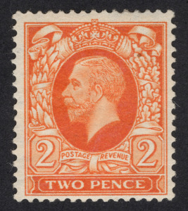 GREAT BRITAIN: 1935 (SG.442b) 2d orange photogravure with Sideways wmk., fresh MUH. Cat.&pound;225.