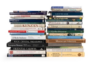 REFERENCE BOOKS: Interesting collection of mainly hardcovers, themes include 20th century design, art glass, studio pottery, garden ornaments, antiques etc., (36 items).